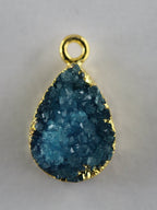 Natural Gemstone Druzy Pear For Earring, DIY Jewelry, Gold Silver Single Bail , Supplies For Jewelry Making 10 *14 MM - Meena Design