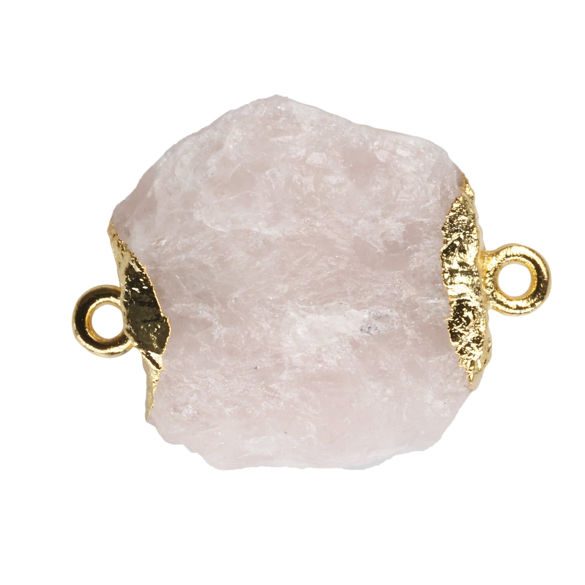 Natural Raw Gemstone Connectors Gold Pendants,16 - 18 mm, - Meena Design