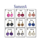 Natural Solar Quartz Gemstone Earring Dangler - Meena Design