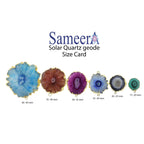Pairs Solar Quartz Rose Gold Edged , 25 - 30 mm - Meena Design