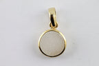 Pendants 10 mm Natural White Agate Druzy Stone Gold PLated Brass Bezel - Meena Design