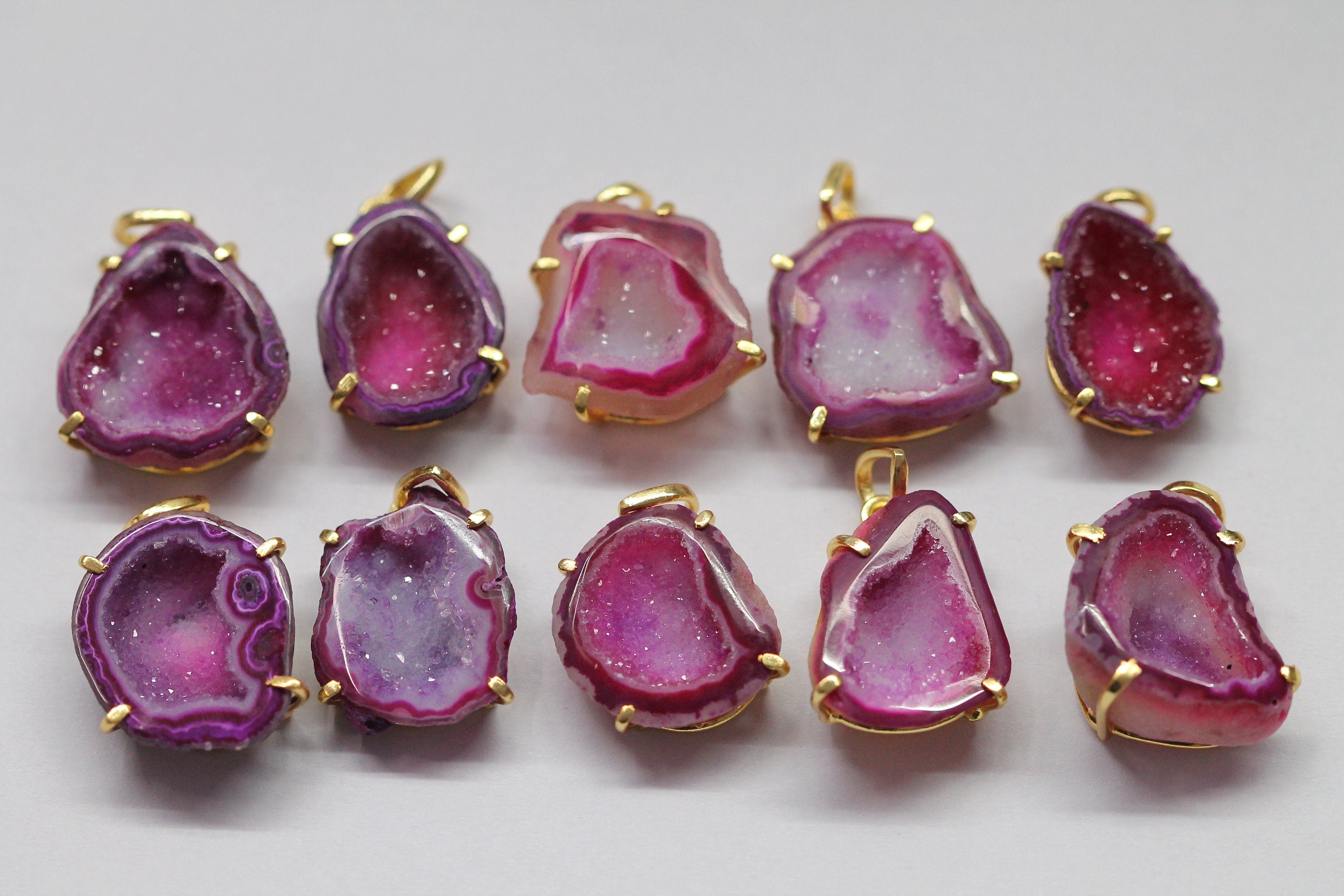Pendants Agate Druzy Geode - Meena Design