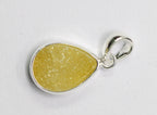 Pendants Natural Agate Druzy Gemstone 10* 14 mm Pear Silver plated on Brass - Meena Design