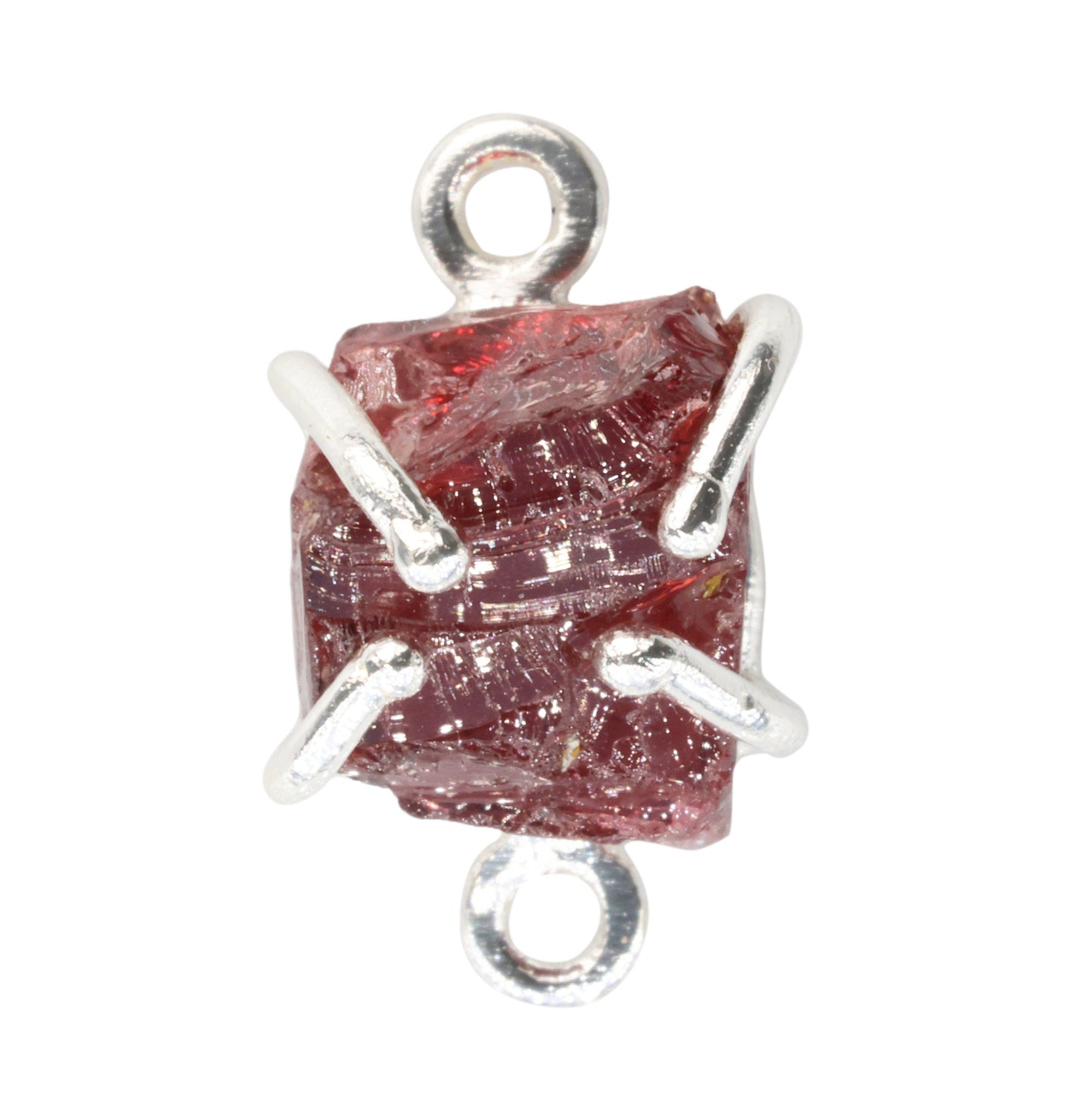 Raw Gem Stone charms Handmade, Amethyst, Garnet, Citrine, Lapis, Rose Quartz, lemon, Green Strawberry, Aquamarine, Iolite - Meena Design