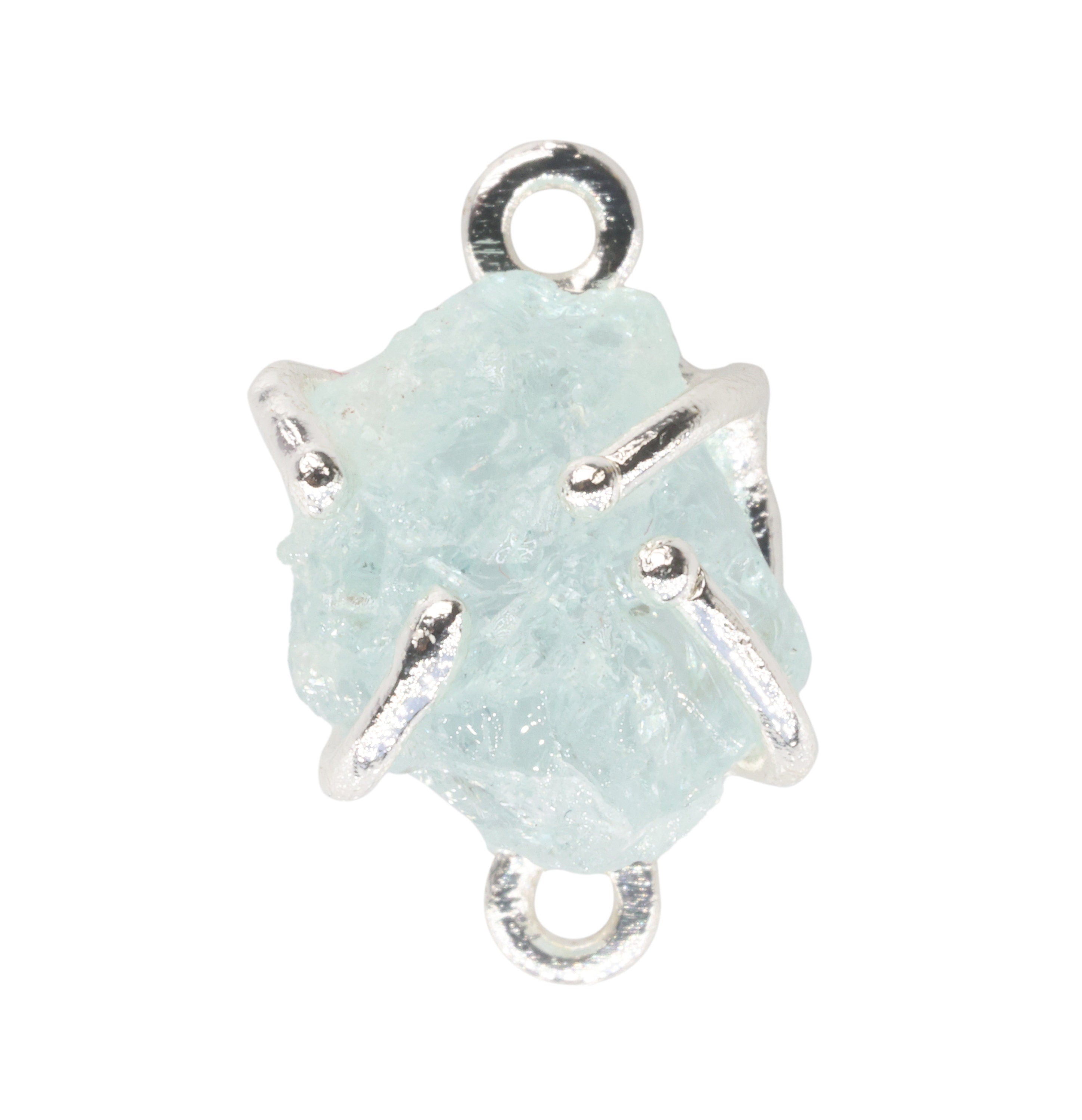 Raw Gem Stone charms Handmade, Amethyst, Garnet, Citrine, Lapis, Rose Quartz, lemon, Green Strawberry, Aquamarine, Iolite - Meena Design