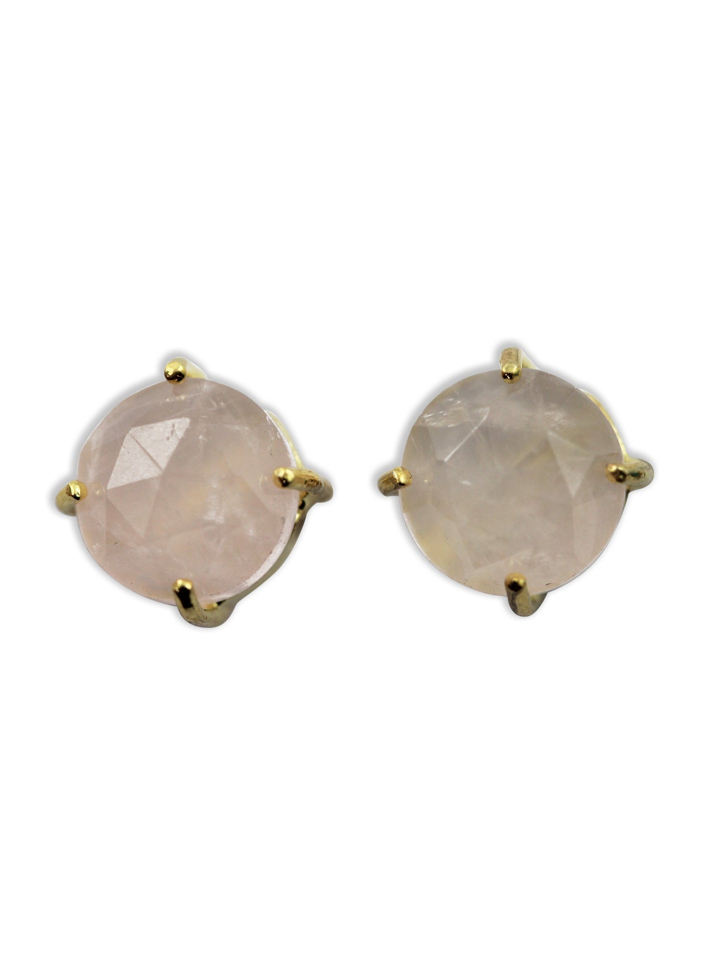 rose quartz earrings, studs,rose quartz stud earrings,rose quartz earrings stud,stud earrings,rose quartz studs,stud earrings for women - Meena Design