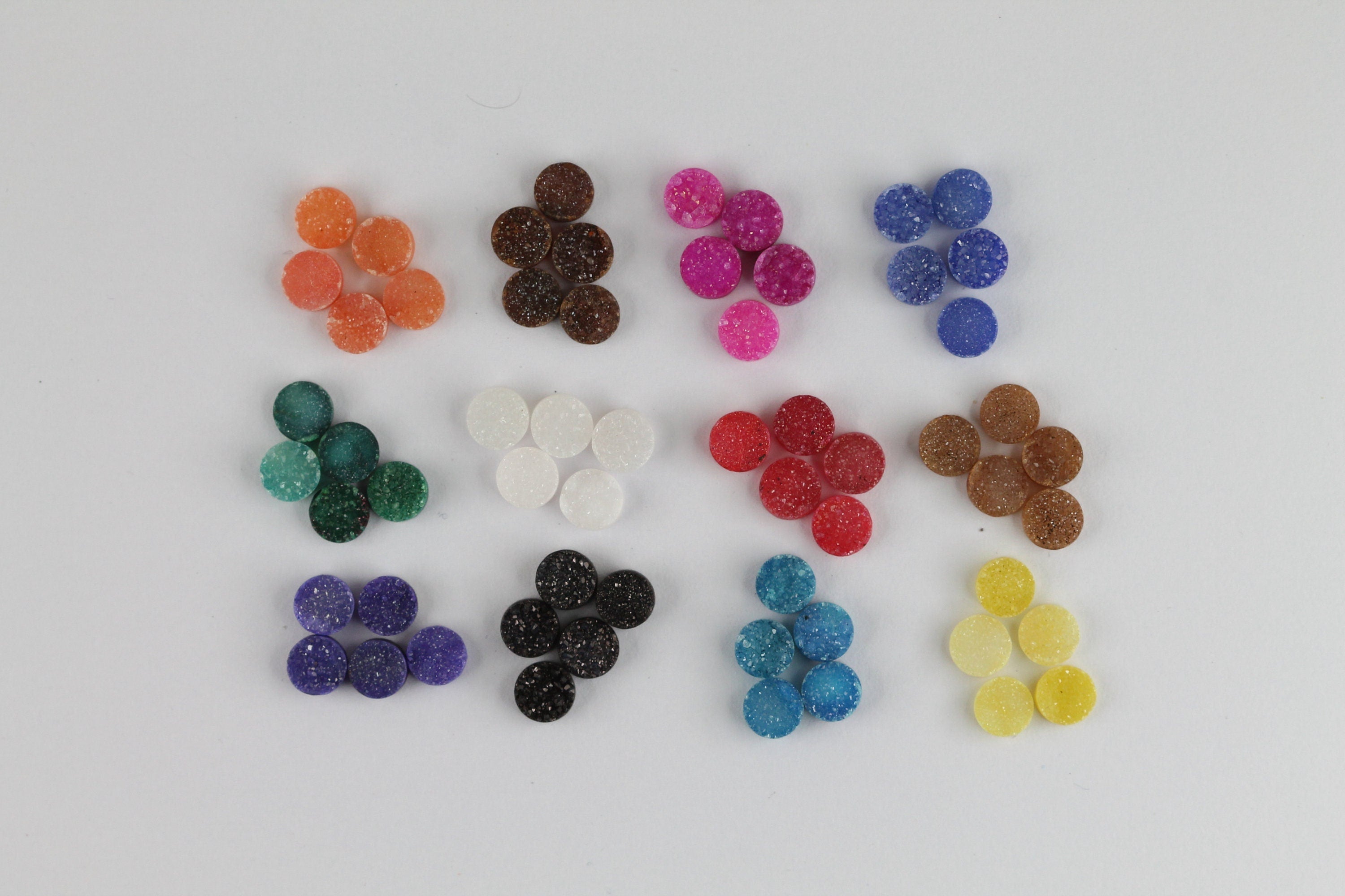 round agate druzy natural gemstone wholesale supplies druzy cabochon gemstone 8 mm - Meena Design