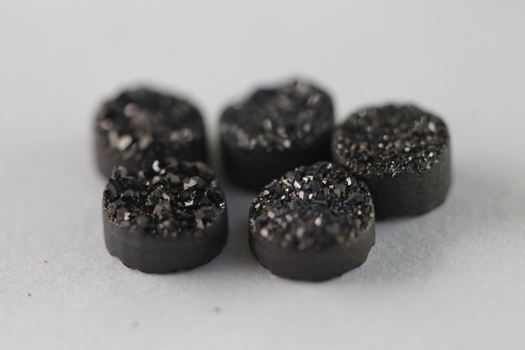 round agate druzy natural gemstone wholesale supplies druzy cabochon gemstone 8 mm - Meena Design