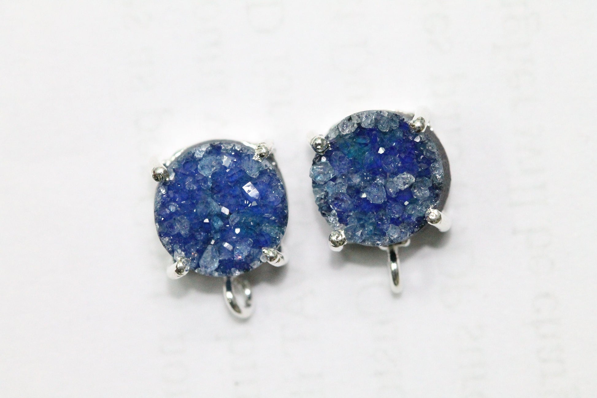Stud Druzy Prong Setting For Making Earrings - Meena Design