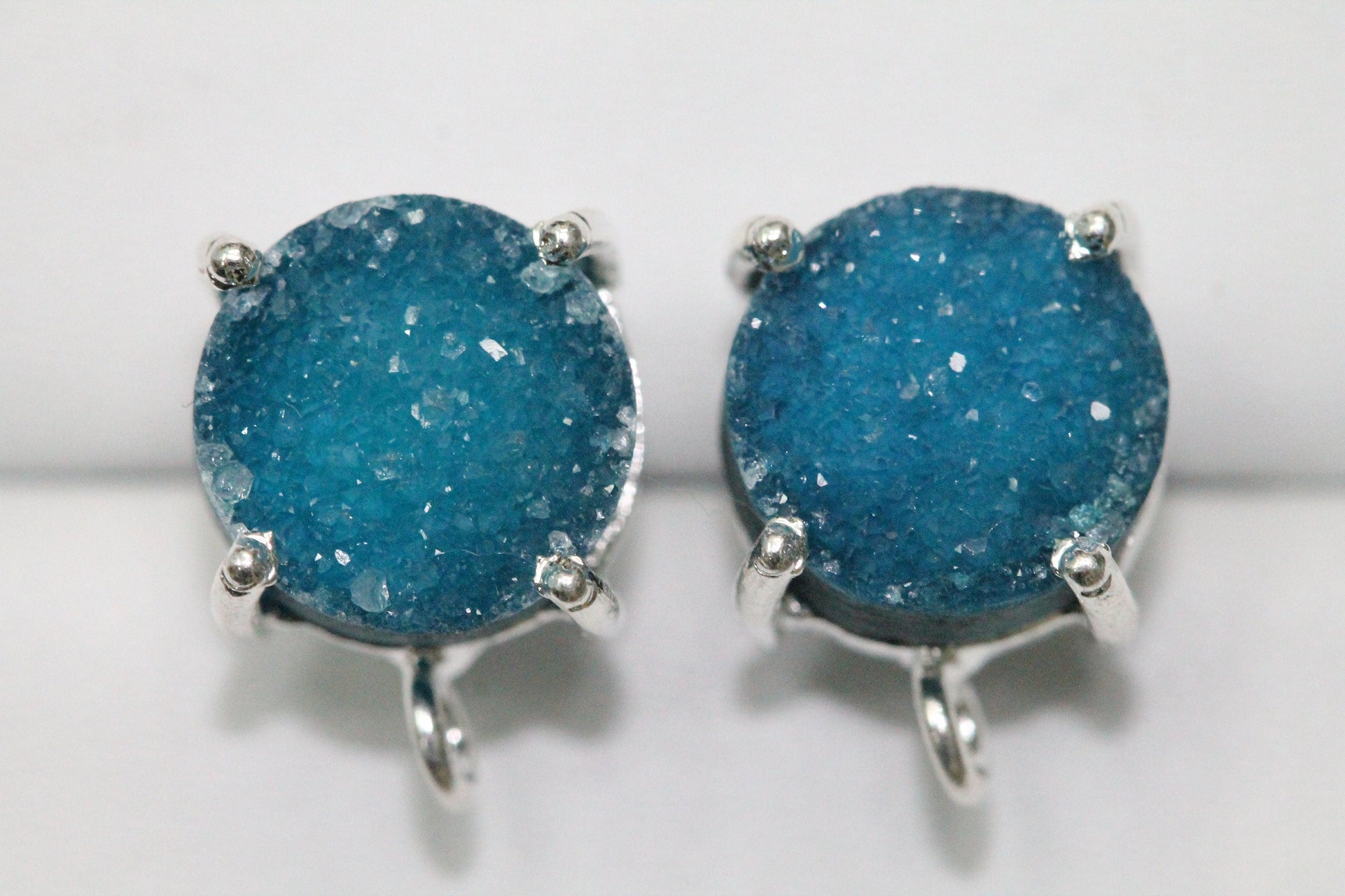 Stud Druzy Prong Setting For Making Earrings - Meena Design