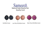 Unique Solar Quartz Slice Gold Edged Pairs Single Bail Perfect, DIY Projects, Earring Making Supplies - Meena Design