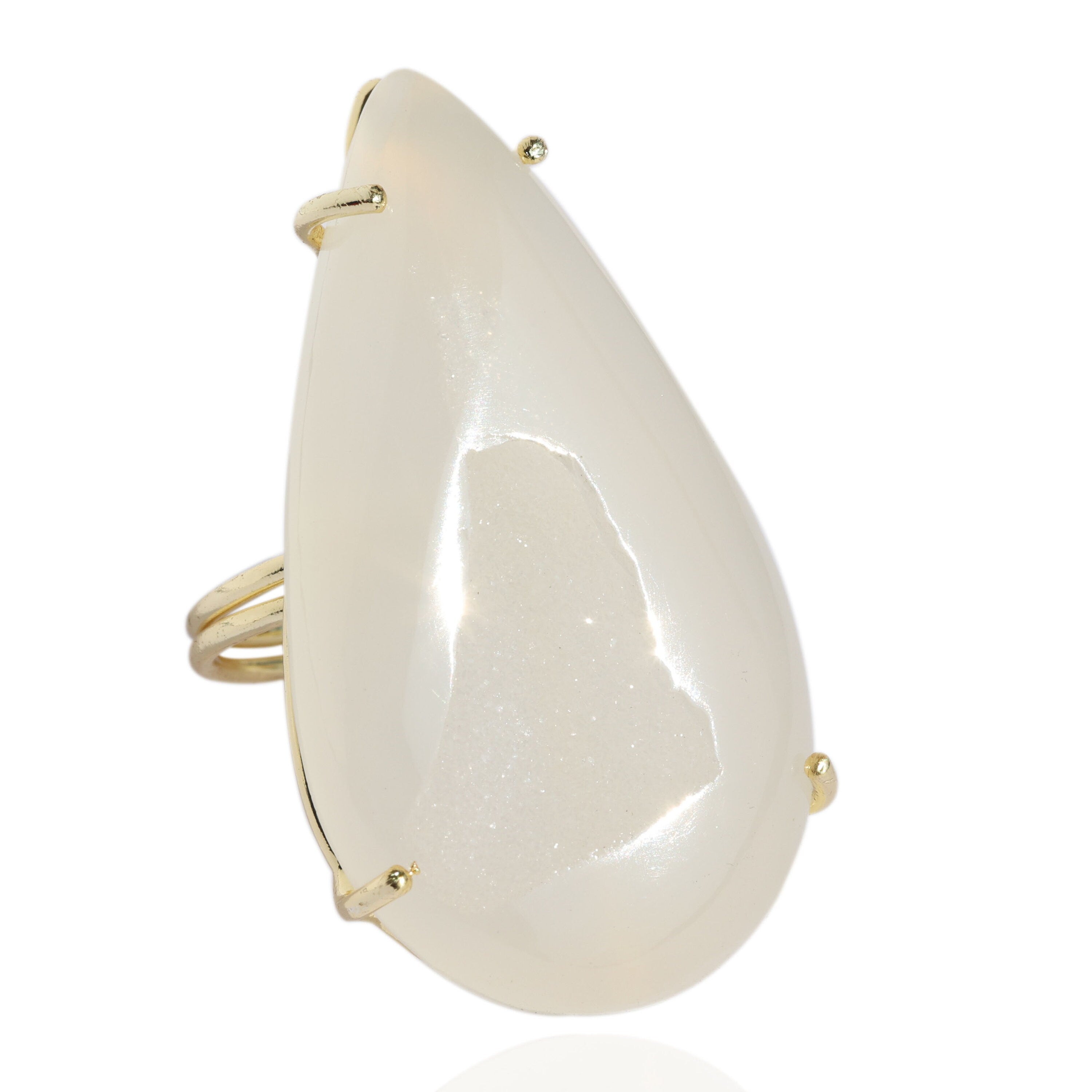 Window Druzy Free Shape Gemstone Rings - Meena Design